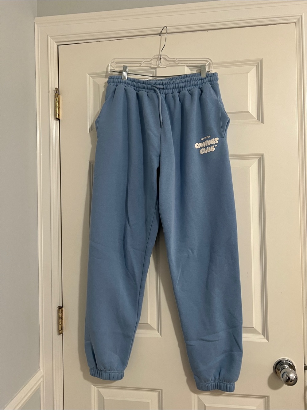 White Fox Boutique Light Blue Cozy Joggers